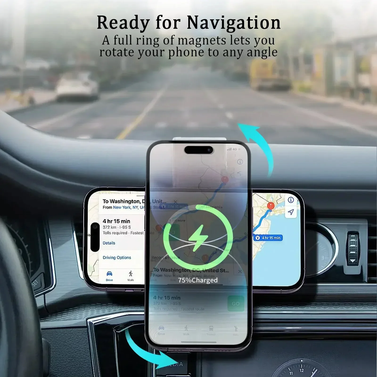 Chargeur magnétique sans fil p - Wireless Car Charger Mount Fast Charging avis et prix