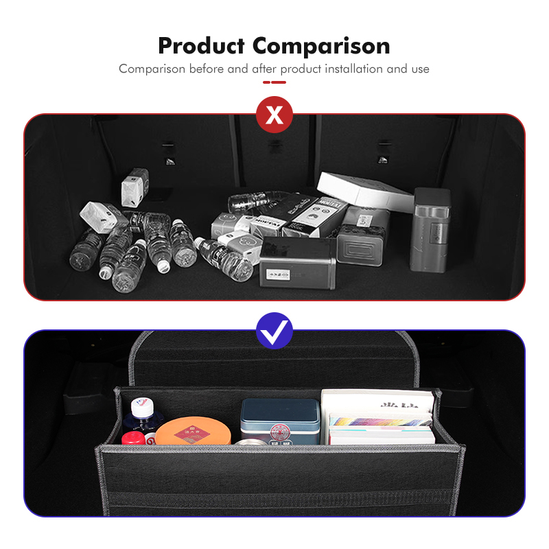 Boîte de rangement pour coffre - Car Trunk Organizer Foldable Storage Box avis et prix