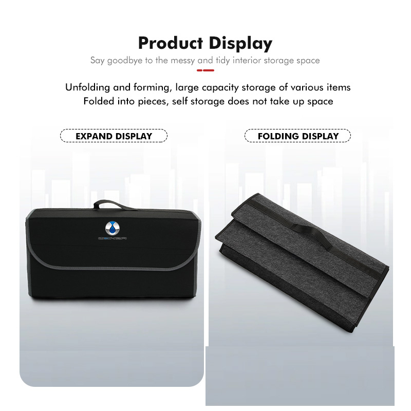 Organisateur de coffre de voit - Car Trunk Organizer Foldable Storage Box avis et prix
